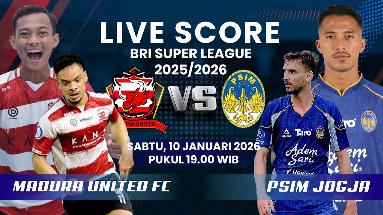 MADURA UNITED FC VS PSIM JOGJA MATCH BRI SUPER LEAGUE 2025/2026 | LIVE ...