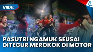 DETIK-DETIK PASUTRI Ngamuk Gegara Ditegur Merokok di Motor Sambil Bawa Bayi, Penegur Dipukuli