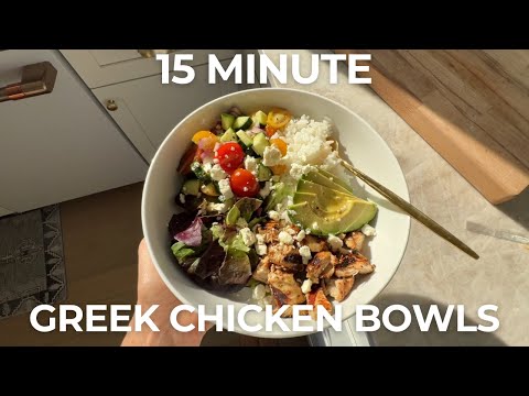 15 MINUTE GREEK AVOCADO CHICKEN BOWLS | Britt's Kitchen Ep 10