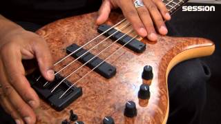Video thumbnail for ELRICK BASS GUITARS Gold Series e-volution 4-String Bolt-On Burled Maple by session