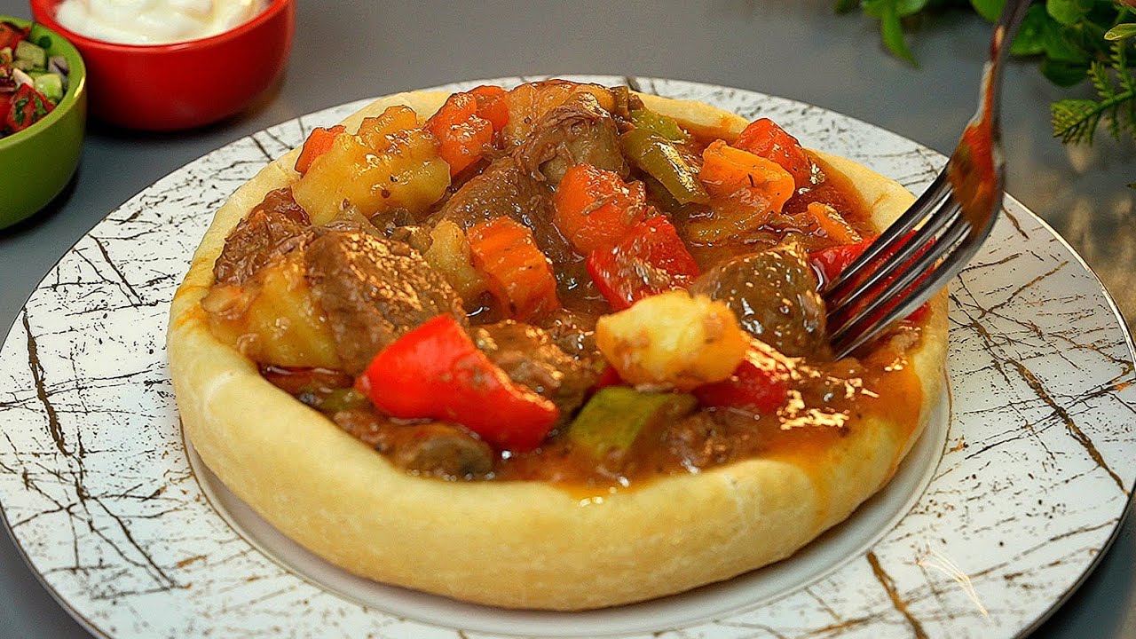 فخارات اللحم المقلوبة