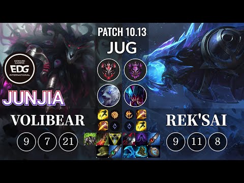 EDG JunJia Volibear vs Rek'Sai Jungle - KR Patch 10.13