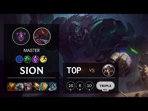 Sion Top vs Sett - EUW Master Patch 11.10