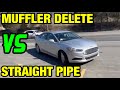 Ford Fusion 2.5L: MUFFLER DELETE Vs STRAIGHT PIPE!