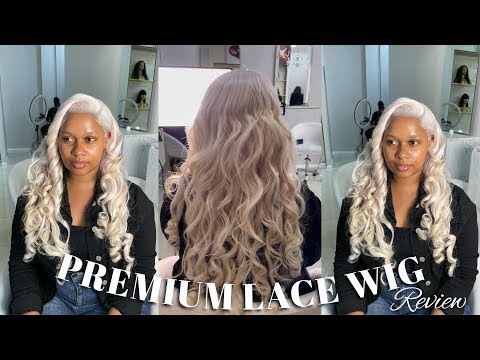 Ash Blonde Brazilian Body Wave Human Hair Wig 24inch Transparent Lace