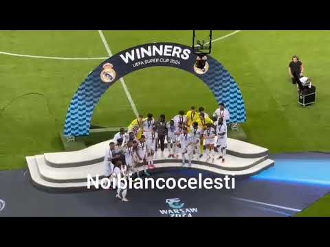 #RealMadrid - #Atalanta 2-0 la premiazione della Supercoppa Europea