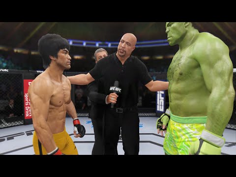 Bruce Lee vs. Slime Hulk - EA Sports UFC 4 - Epic Fight 🔥🐲