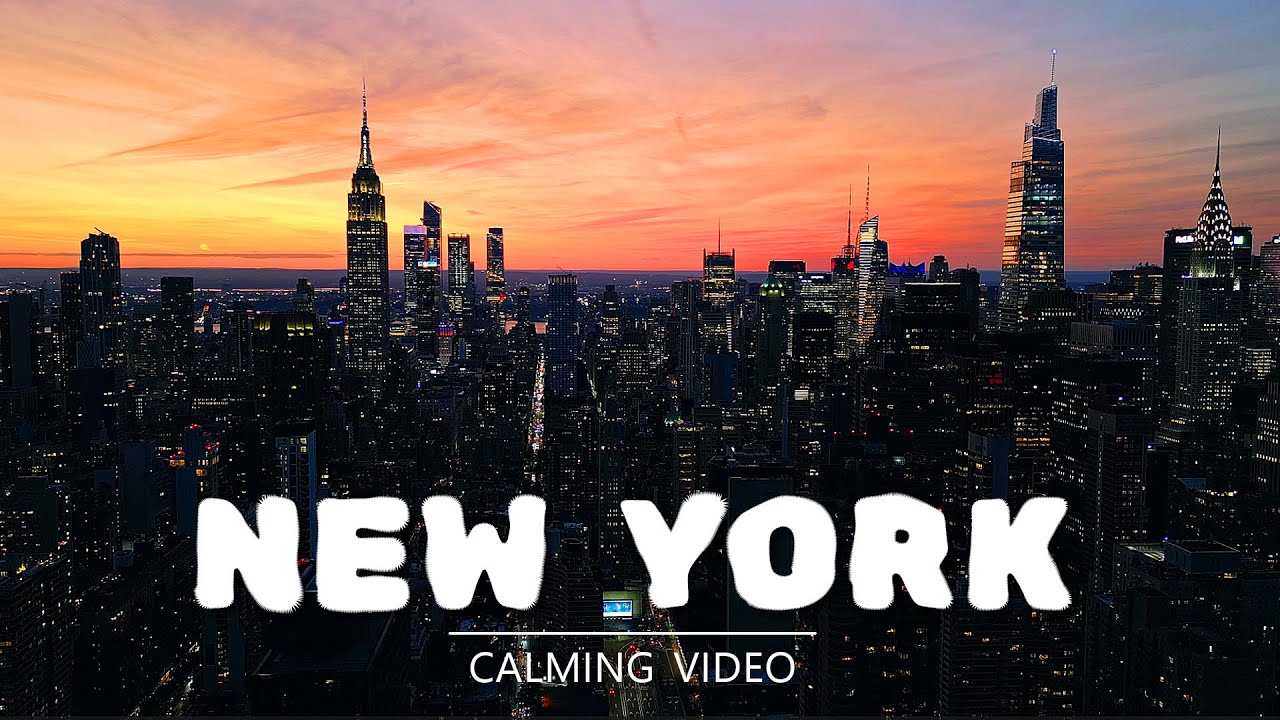 Amazing New York City in 4K Drone View | Relaxing Piano Music 🎹
