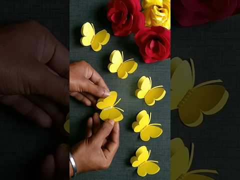 Beautiful Paper Butterfly ✨ #shorts #youtubeshorts #viralshorts #diy #craft #ashortaday #trending