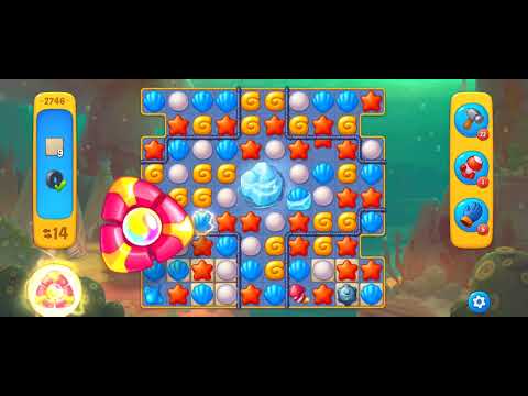 Fishdom Easy Level 2746 (with full seashell [Super Lightning]) @choraelmin