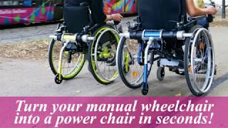 Turn your manual wheelchair into a powerchair in seconds with Light Drive.