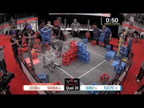 2015 VRC Sci Q20 - 101B 5408A vs 8492 5327C - 52 to 53 - VEX Worlds 2015 - Science Division