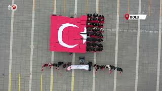 Bolu’da Özel Öğrencilerden Anlamlı Bayrak Koreografisi