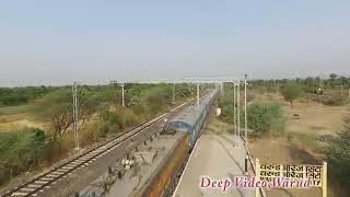 preview picture of video 'Dron View of Warud Orange city Railway station'