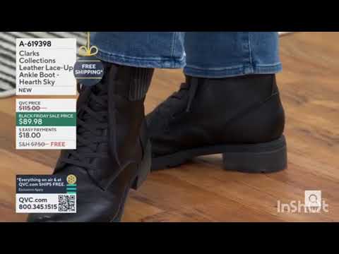 Leah had on Clarks Collection Leather Lace-Up Ankle Boots - Herth Sky in... - Interlude last night