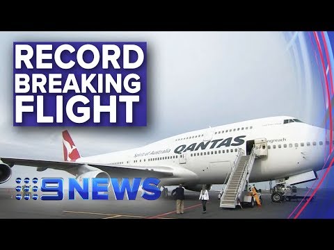 Qantas lands historic long-haul flight from London to Sydney | Nine News Australia Video