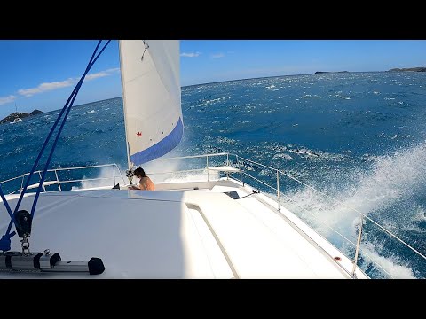 Sailing US Virgin Islands - Choppy Waters from St. John to Buck Island, St. Thomas