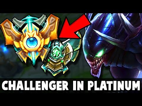 KHA'ZIX DARK HARVEST WORLD DOMINATION HAPPENED WHEN I VISITED PLATINUM | Unranked to Challenger