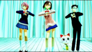 まいたけダンス (#綾瀬桃＆ オカルン #白鳥愛羅 #ターボババァ ver.)【#ダンダダン MMD】