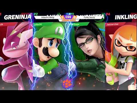 CSS 23 Doubles - LS - Adachi & Welp (Luigi/Bayonetta) vs. JazzyFish & Fulk (Inkling/Greninja) - SSBU