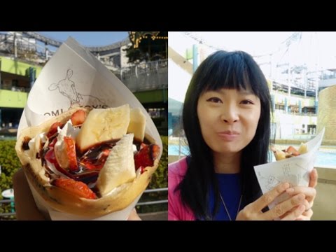 Crêpe fraise banane chocolat crème [Gourmandise #10] à Momi & Toy's Crêperie, Tokyo dome city Video