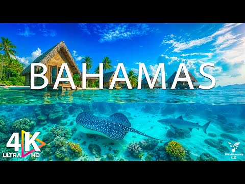 BAHAMAS NATURE in 4K UHD Drone Film + Relaxing Piano Music for Stress Relief, Sleep, Spa, Yoga, Cafe