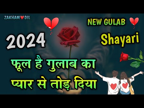 Tute Gulab Ki Shayari 2024 🥀 टूटे गुलाब पर शायरी 2024🌹Gulab shayari 2024 || हिंदी गुलाब शायरी 2024