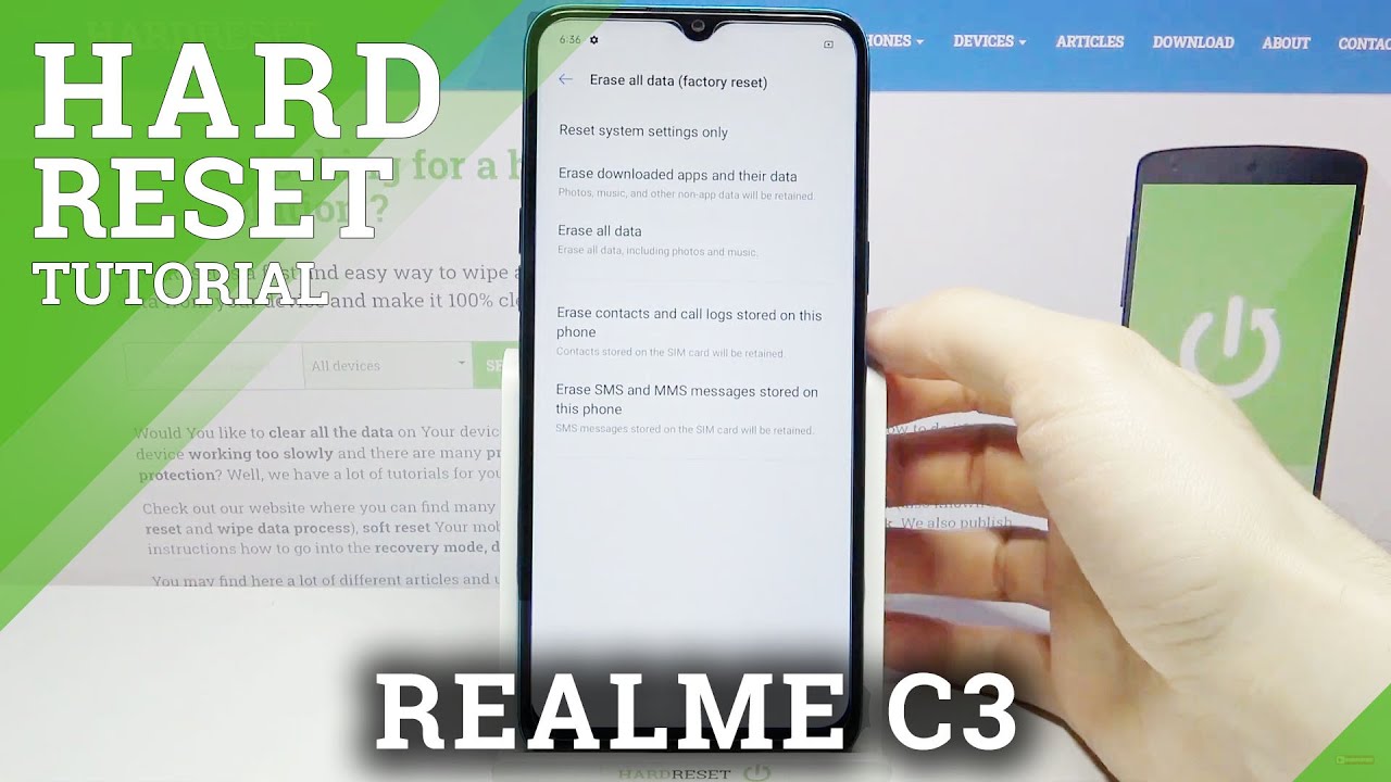 How to Factory Reset REALME C3 – Delete Personal Data & Customized Settings