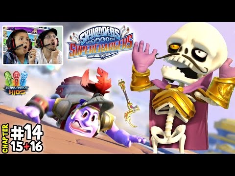 Lets Play SKYLANDERS SUPERCHARGERS Chapter 14, 15, 16:  Land of the Undead |Stratosfear & Money Bone