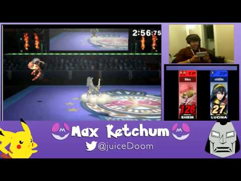 Smash 4 3DS - ALL GAMES - juice.Max Ketchum vs. Crs.Chillin and Azen Zagenite - hour+ long session!