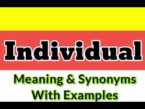 Individuals Synonym