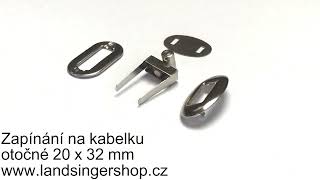 Zapínání na kabelku otočné 20 x 32 mm