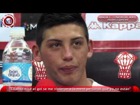 Espinoza convirtió su primer gol en Primera Huracan vs Crucero del Norte - www.laquemaweb.com.ar