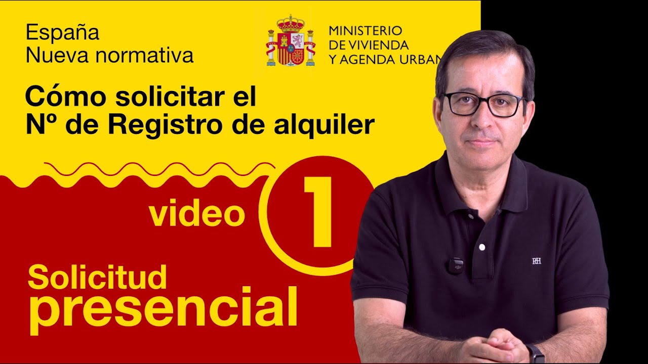 Solicitud presencial del registro de alquiler
