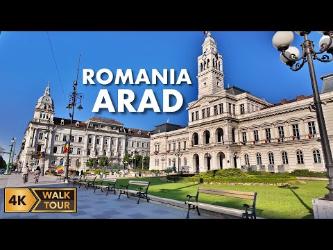 Arad, Romania Walking Tour [4K/60fps]