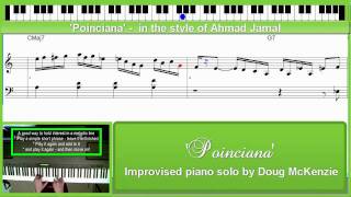 'Poinciana' - in the style of Ahmad Jamal - jazz piano tutorial