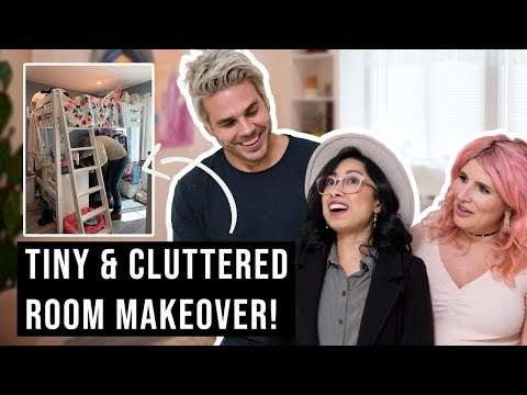 Tiny and Cluttered Bedroom Makeover! Video