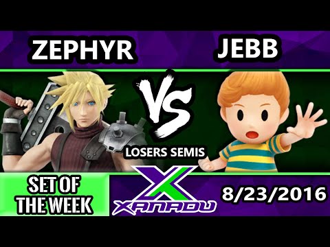 S@X 164 - AOH | Jebb (Lucas) Vs. Zephyr (Cloud) Losers Semis - Smash Wii U - Smash 4