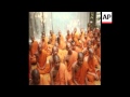 SYND 10-2-74 BUDDHIST MONKS ON HUNGER STRIKE IN PROTEST AGAINST FIGHTING