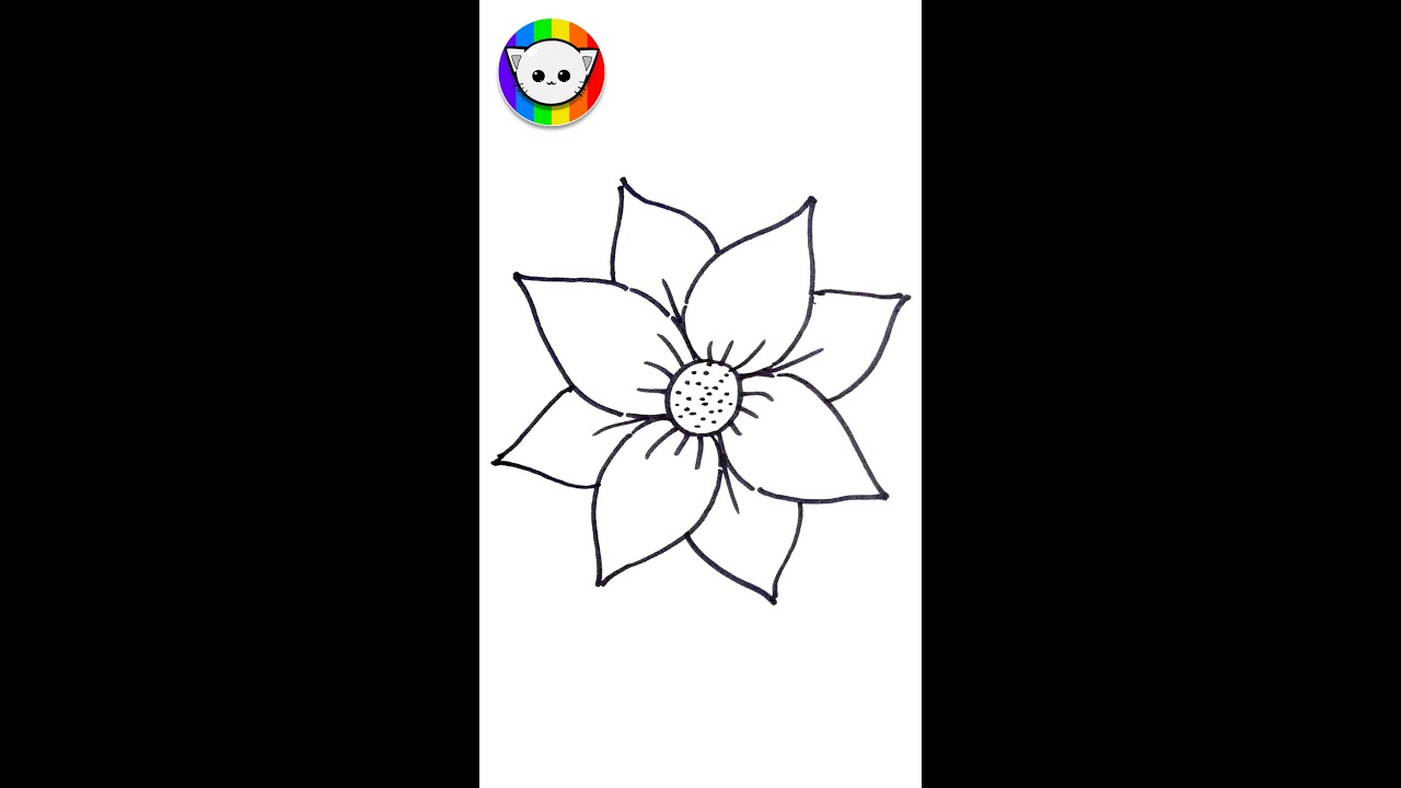 How to Draw a Flower Very Easy | #shorts