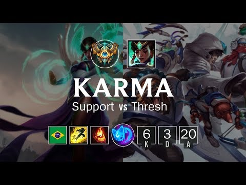 Karma Support vs Thresh - BR Challenger Patch 8.23