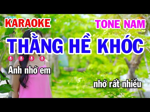 Karaoke Thằng Hề Khóc Tone Nam | Nhạc Trẻ 9x