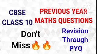 Maths Rapid Revision through PYQ Class 10  CBSE(@theinfallibleacademy )
