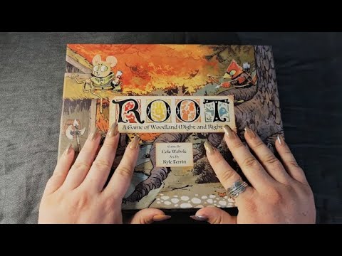 ASMR with Beautiful Board Game ~ tapping, cards, crinkles, cardboard ~ soft spoken