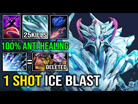 1 SHOT ICE BLAST Anti Healing 100% Delete Alchemist with Offlane Ancient Apparition Dota 2