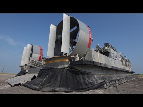 Piloting a military assault hovercraft (LCAC)