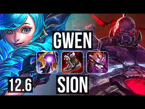 GWEN vs SION (TOP) | 12/1/5, Legendary, 400+ games | KR Diamond | 12.6
