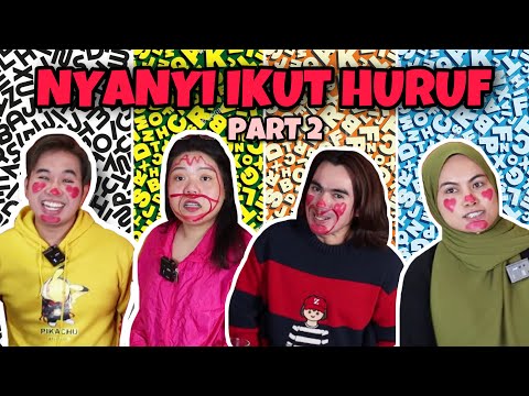 NYANYI IKUT HURUF PART 2 . LAWAN SECARA INDIVIDU! SIAPA TAK DAPAT JAWAB KENA CONTENG MUKA!