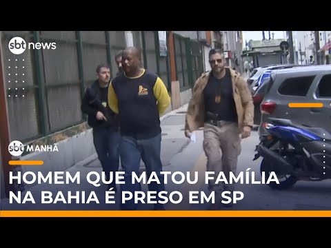 Homem que matou mulher e filhos na Bahia é preso em Jacareí (SP) | #SBTManha