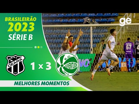 Gols e lances de Ceará x Juventude-RS